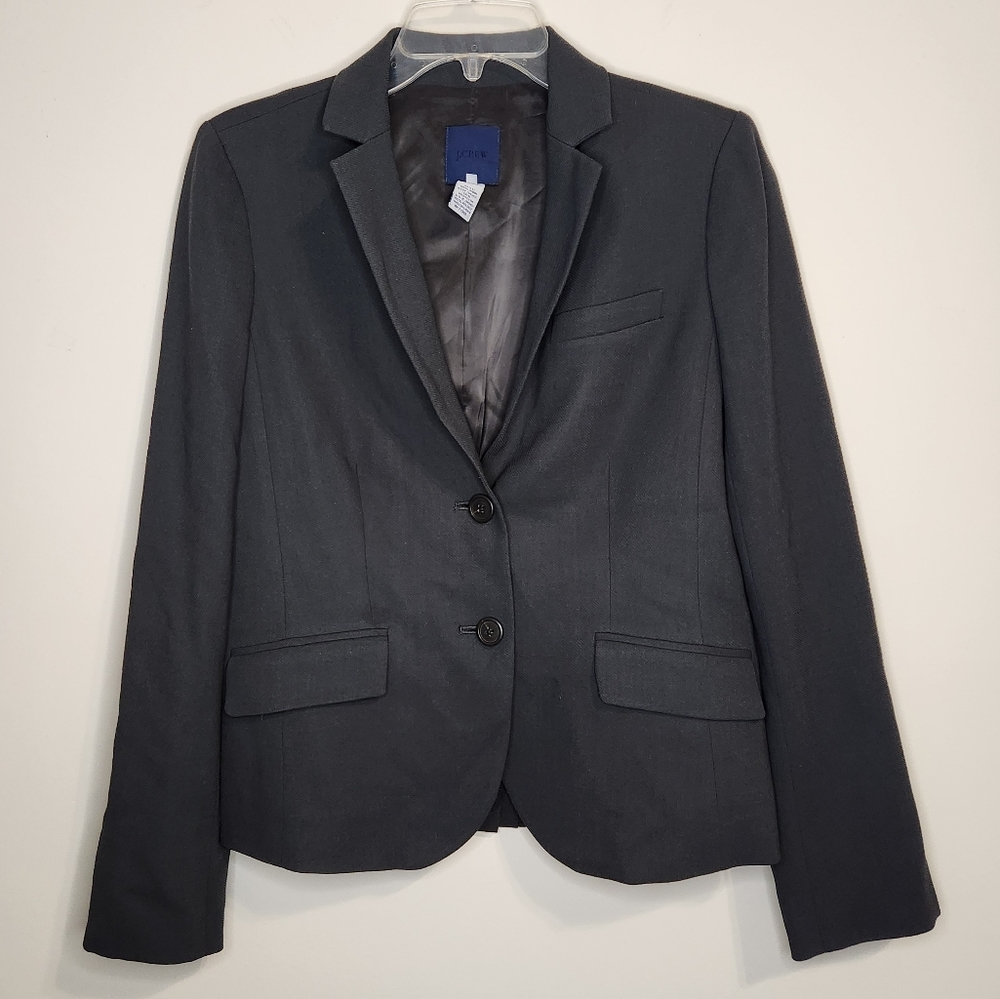 J. Crew Women's Black Blazer Two-Button Notch Lapel